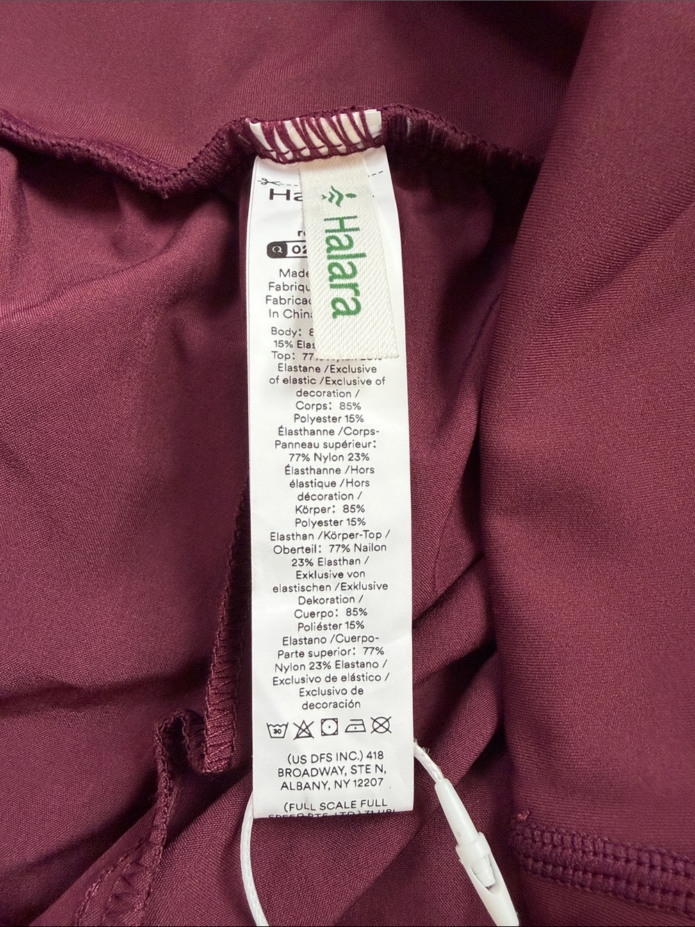 HALARA Wine High-Waist Cropped Wide-Leg Capris - Picture 7 of 10